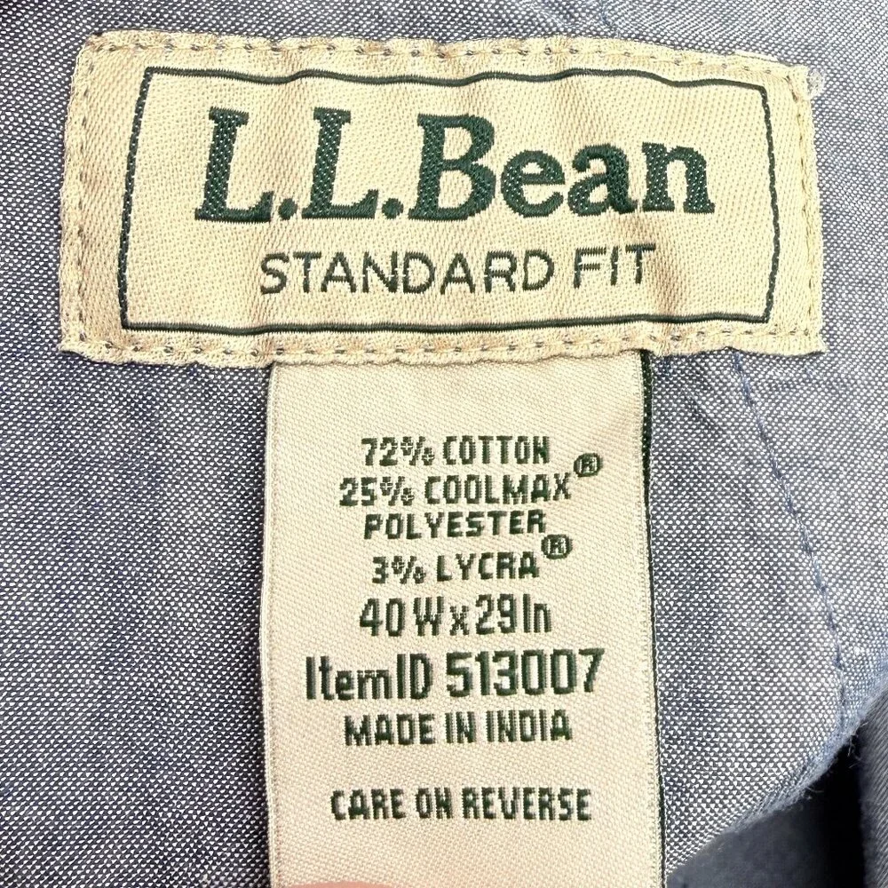 L.L. BEAN Men's EUC Comfort Stretch Chino Pants Navy | Size 40‎ X 29